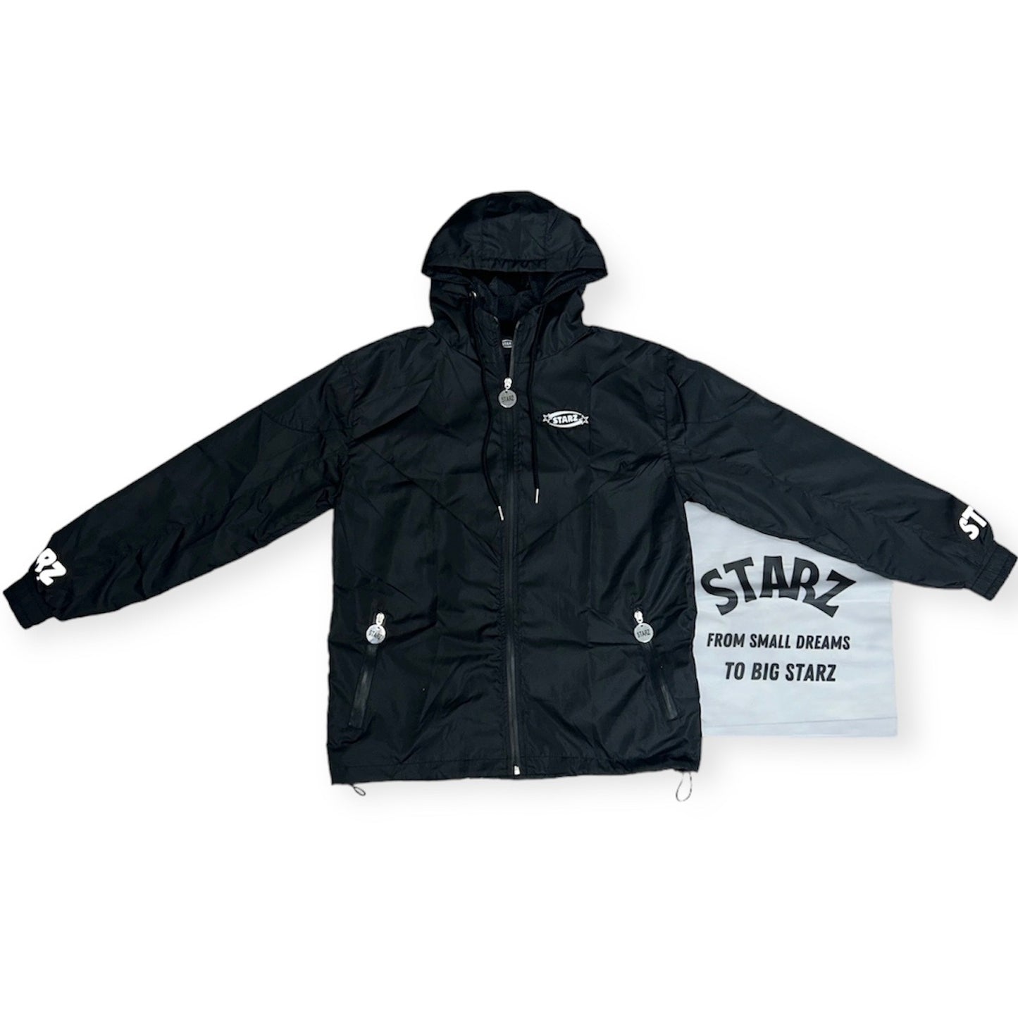 Starz Black Reflective Windbreaker